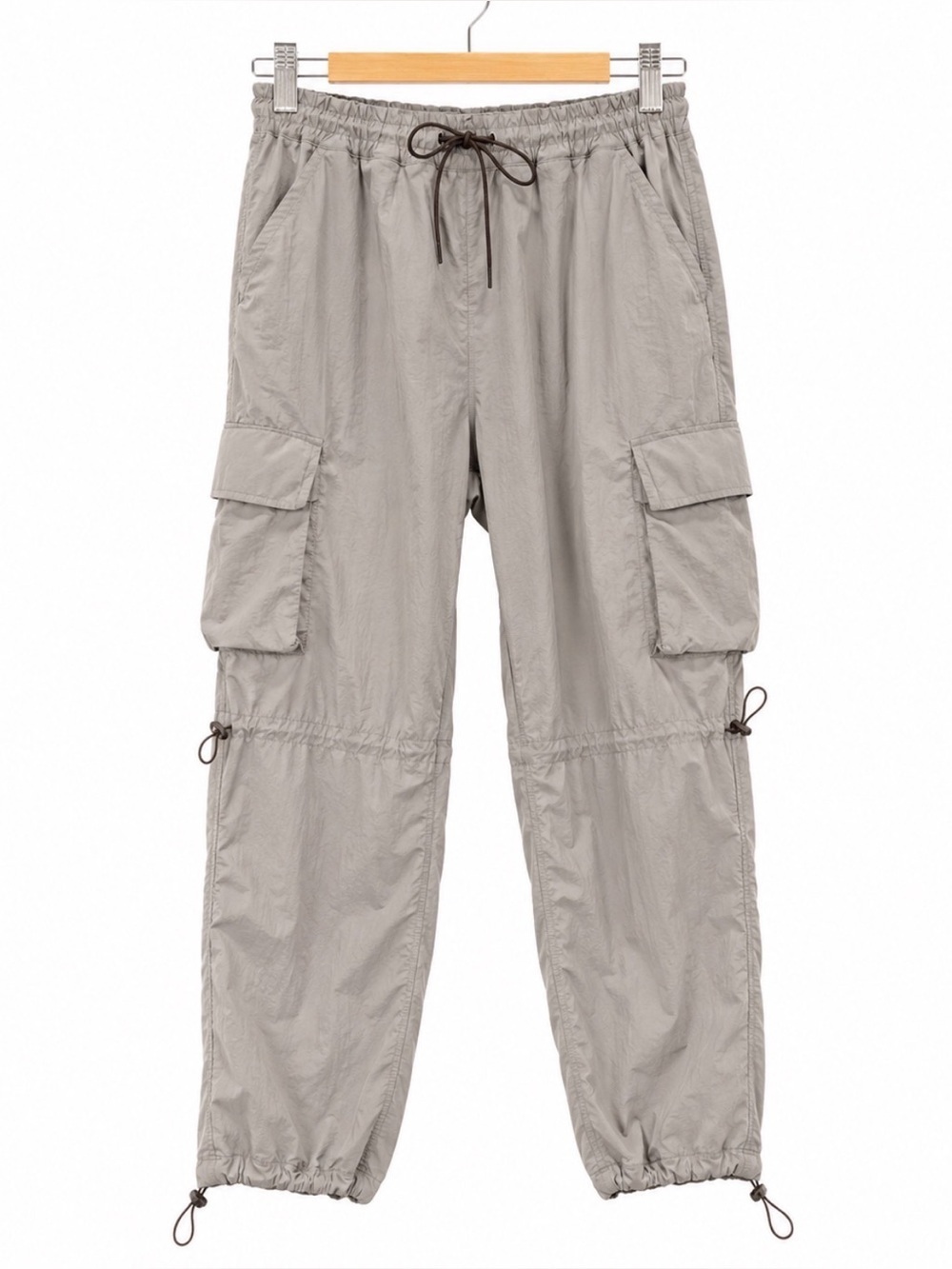 Garage Gray Cargo Pants Women’s Medium Lightweight Nylon Utility Parachute